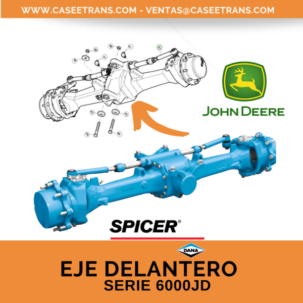Serie 6000JD Eje Delantero- Dana Spicer- John Deere